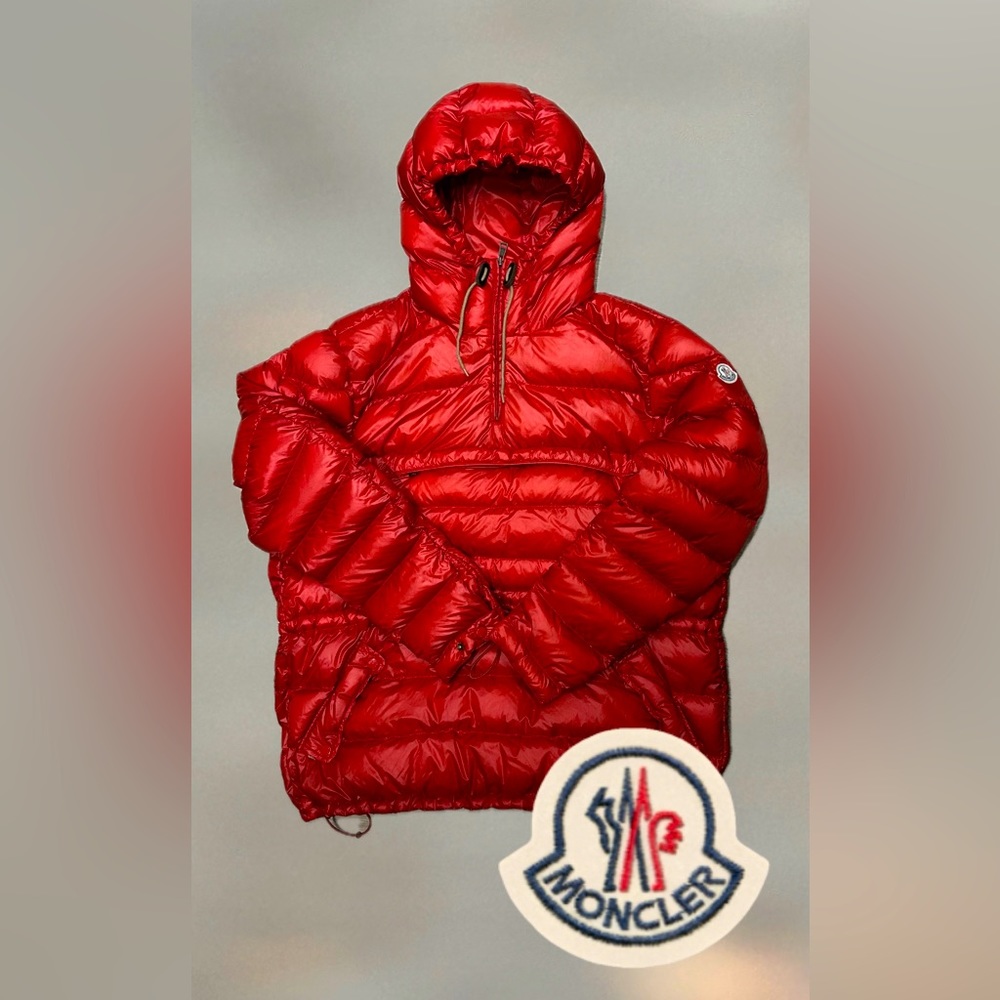 Puffy Jacket Moncler. Vintage 🔥. Red hoodie with 100% down.
